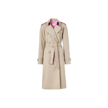 Burberry Trench Coats Women's Soft Yellow Umber