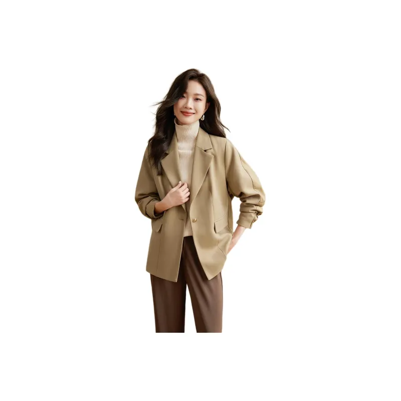 Mo Han Yi Mei Business Suit Women's Khaki-0