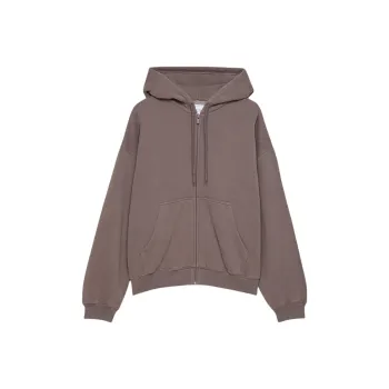 ARITZIA Sweatfleece Cozy Fleece Mega Drop Shoulder Zip Hoodie Sweatshirt Women's Smoked Eggplant Purple