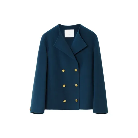 OVV Cropped Coats Women's Medium Blue B1-0