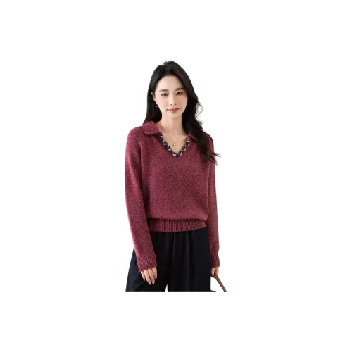 X MOOM Knitwear Women's Raspberry Red