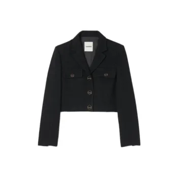 Sandro Cropped Tweed Jacket