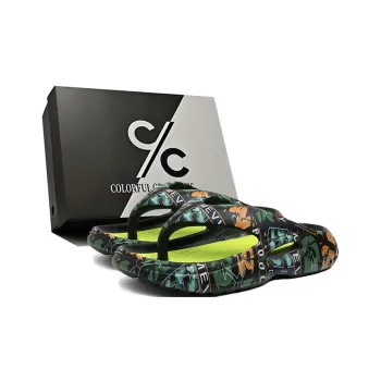 Colorful Creations EVA Quiet Odor Resistant Abrasion Resistant Slip Resistant Flip Flops Unisex Box