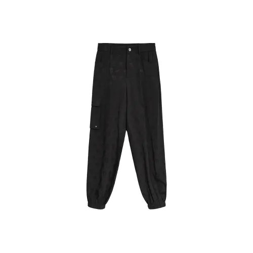 ZINGME 블랙 여성 캐주얼 팬츠