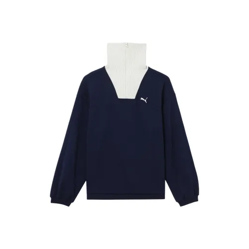 PUMA COLLECTIVE SS25 FEMME HALF ZIP CREW Sweatshirt Women's Marine Blue