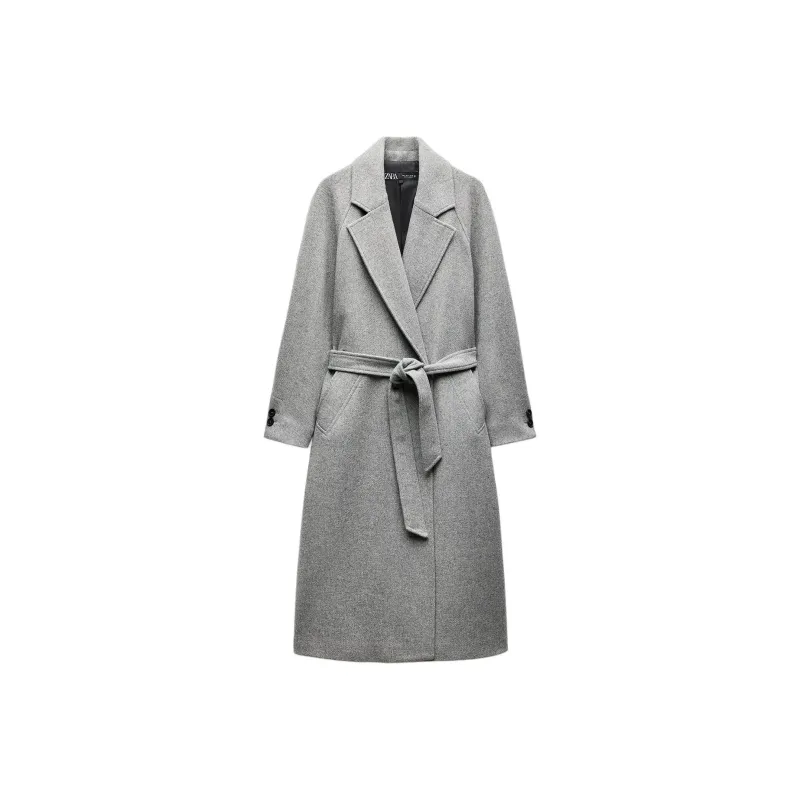 ZARA Coats Women's Gray-0
