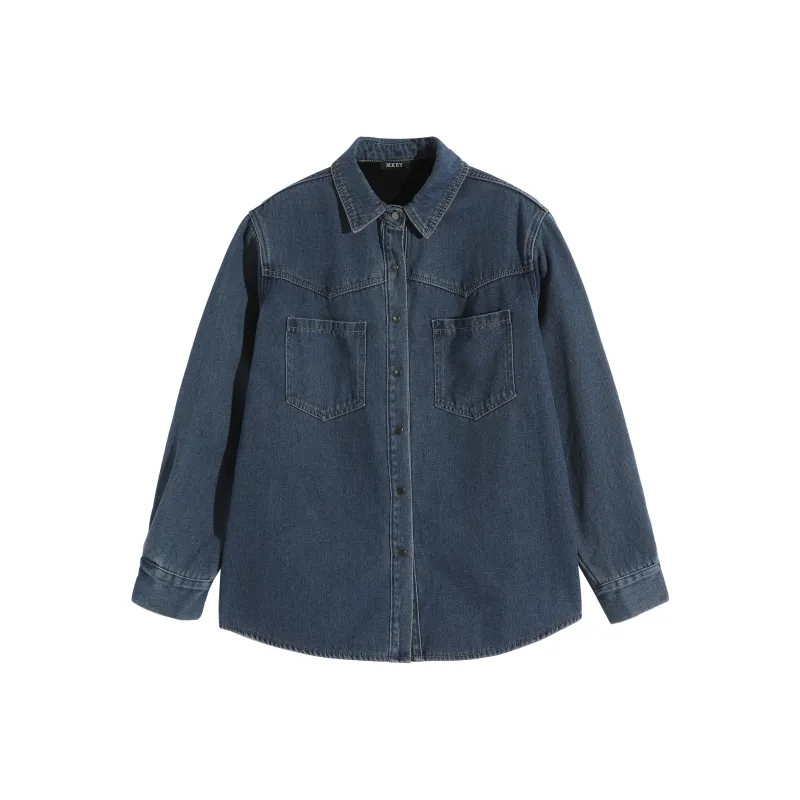 MKBY Denim Jacket Top Women's Blue-0