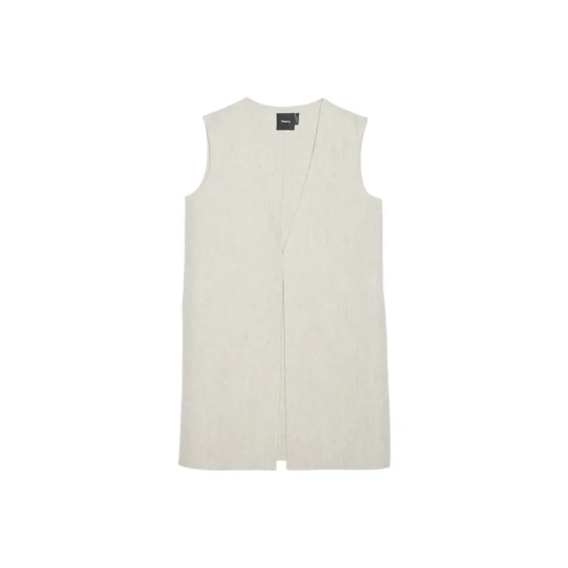THEORY Vests Women's Gray White Mixed Color-0