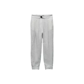 ZARA Casual Pants Women's Zebra Print Gray