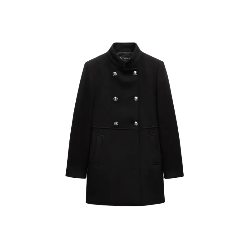 ZARA Coats Women's Sea Blue-0