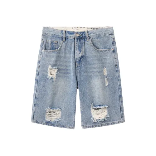 SANTASTIC Denim Shorts Men Light Blue