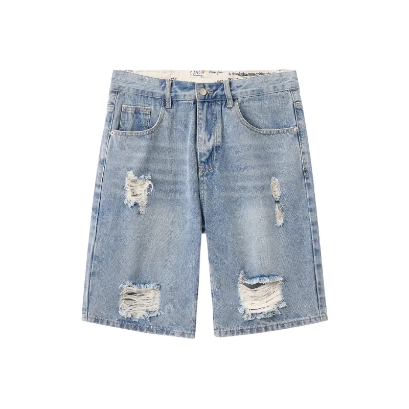 SANTASTIC Denim Shorts Men Light Blue-0