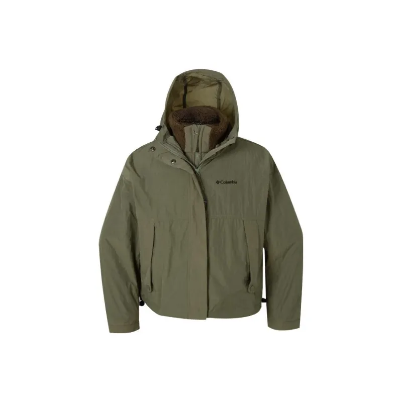 Columbia Windbreaker Jackets Women's Green-0