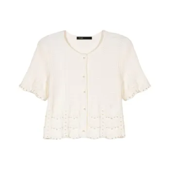 Maje Faux pearl Detailed Top