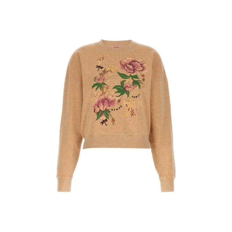KENZO Peonies Floral Printed Crewneck Sweatshirt-0