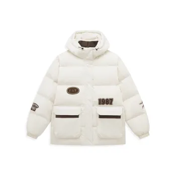 XTEP Down Jacket Women's Cotton White/Volcanic Brown