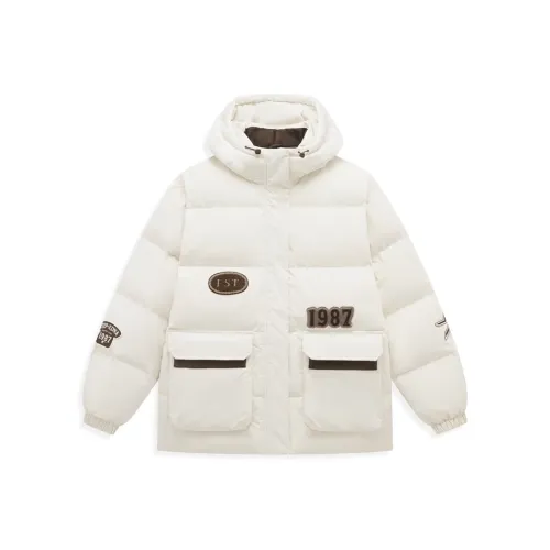 XTEP Down Jacket Women's Cotton White/Volcanic Brown