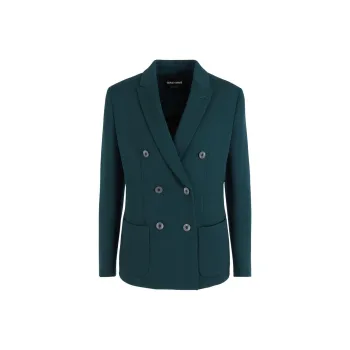 GIORGIO ARMANI Double breasted Jacket In Stretch Double sided Wool