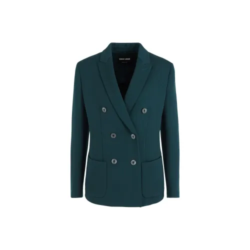 GIORGIO ARMANI Double breasted Jacket In Stretch Double sided Wool