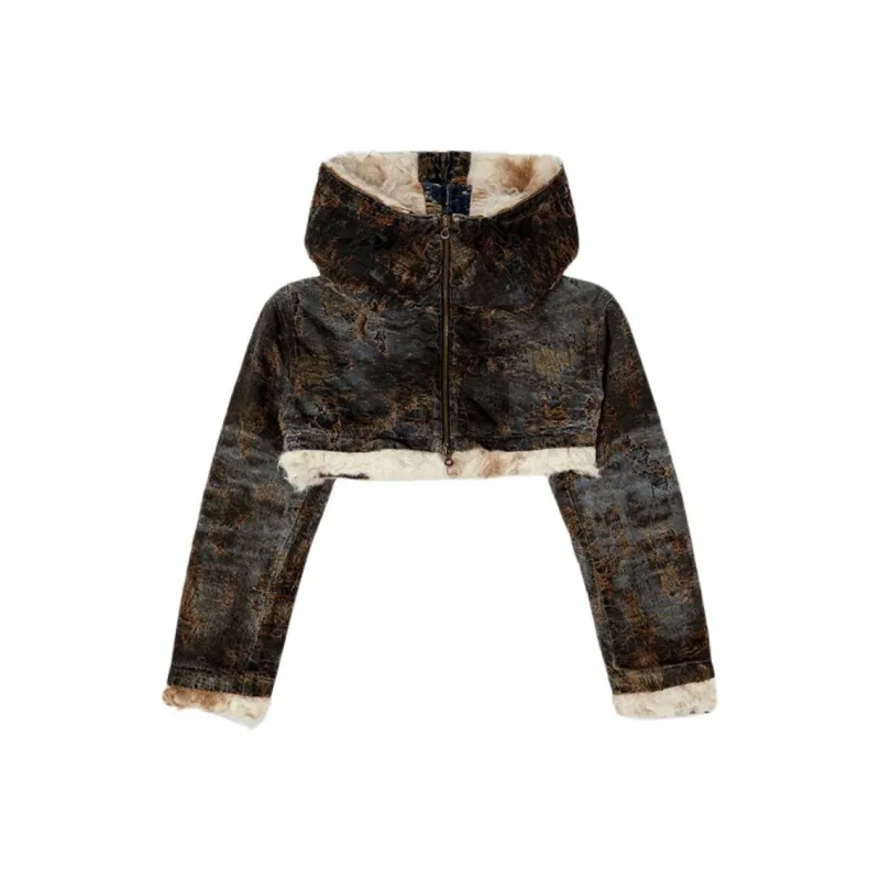 DIESEL Jacquard Cropped Jacket-0