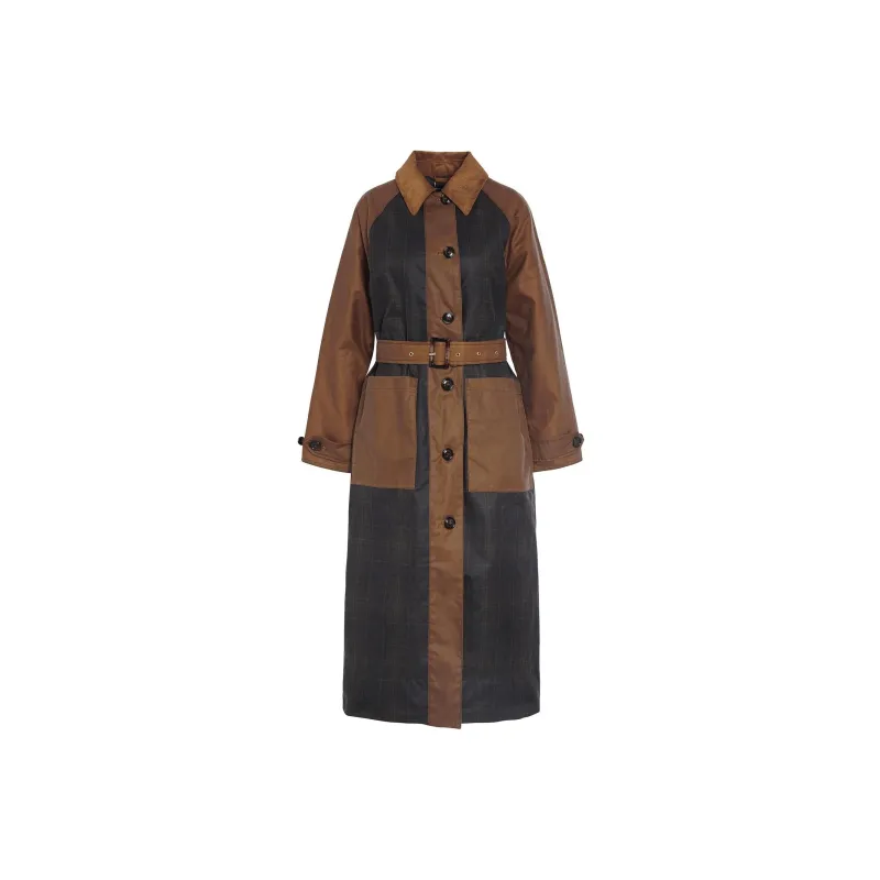 BARBOUR Everly Wax Trench Coat Coats Women's Sand-0