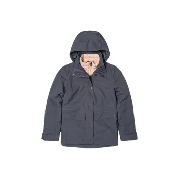 THE NORTH FACE City Outdoor Collection Waterproof And Windproof To Keep Warm Windbreaker Jacket Women's Gray