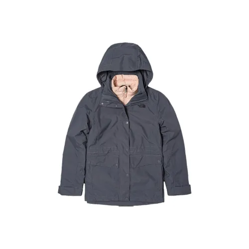 THE NORTH FACE City Outdoor Collection Waterproof And Windproof To Keep Warm Windbreaker Jacket Women's Gray