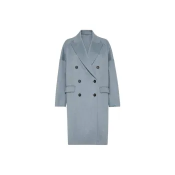 Brunello Cucinelli Monili Double-Breasted Coat