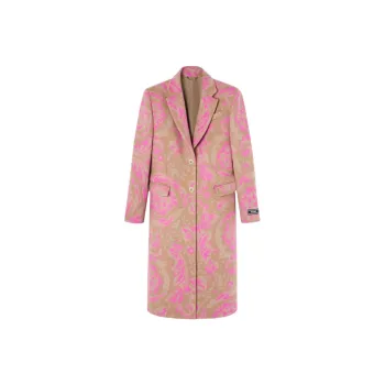 VERSACE Barocco-print Single-breasted Coat