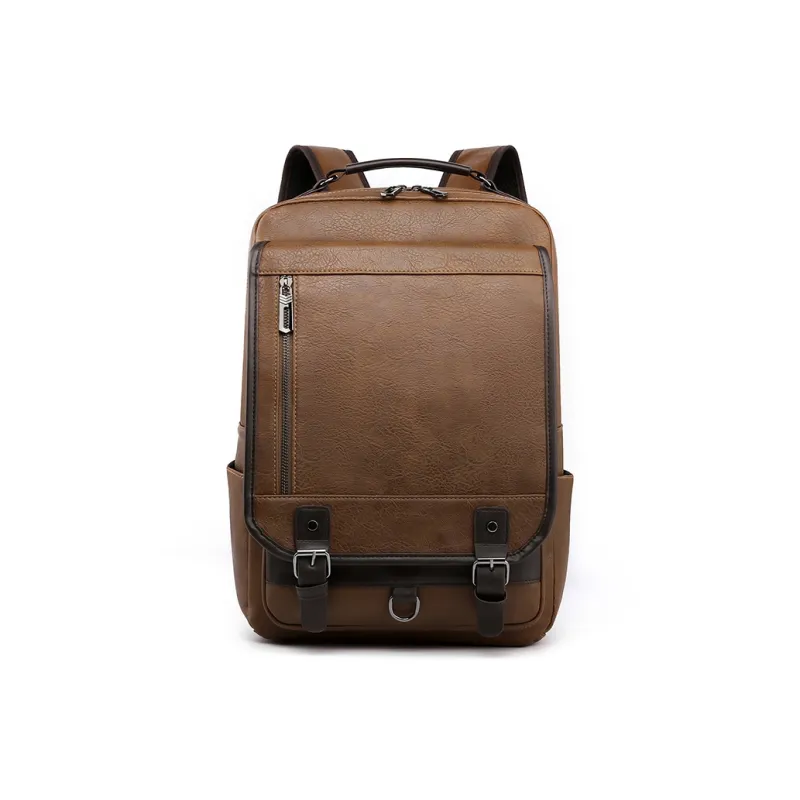 H YXIANG PU Backpack Men's Multicolor-3