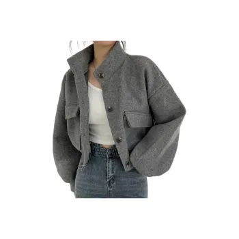 Flowers In Water Cropped Coats Women's
