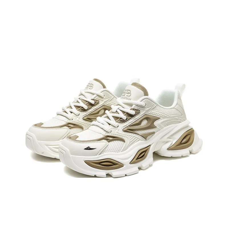 Kuding Slip Resistant, Abrasion Resistant, Breathable Low Top Chunky Sneakers Men's-1