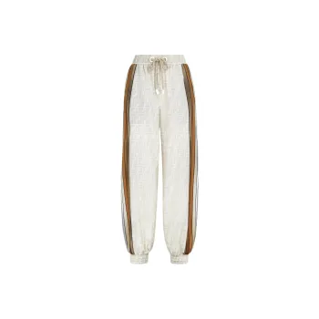 FENDI Knitted Sweatpants Women's White