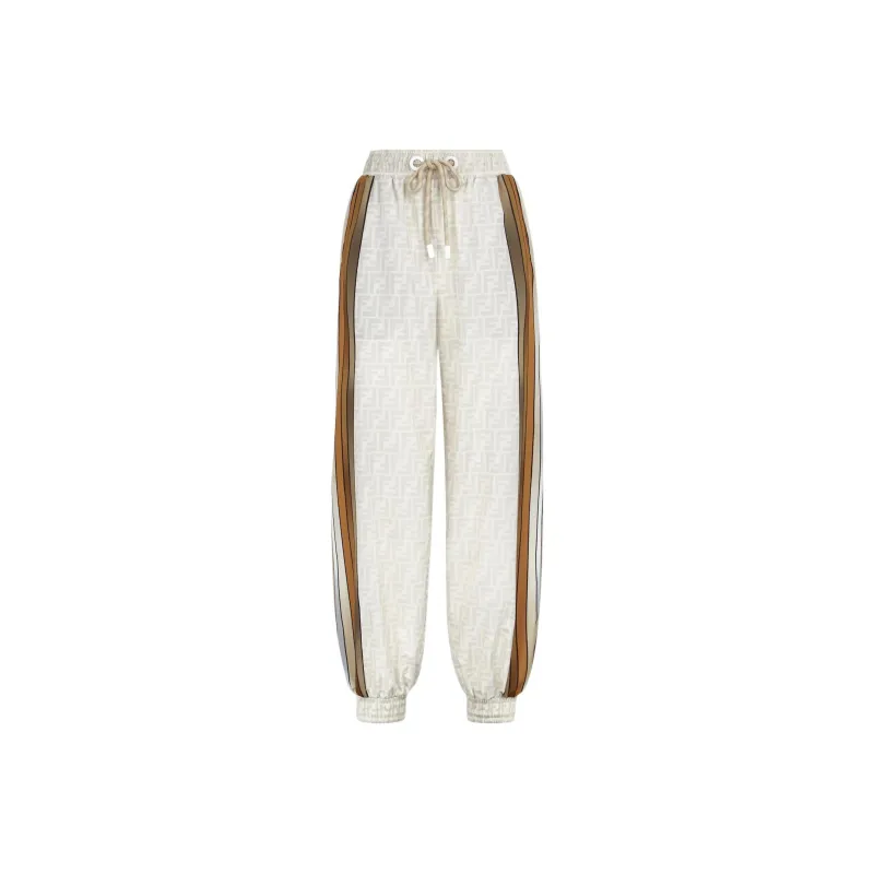 FENDI SS22 Knitted Sweatpants Women's White-0