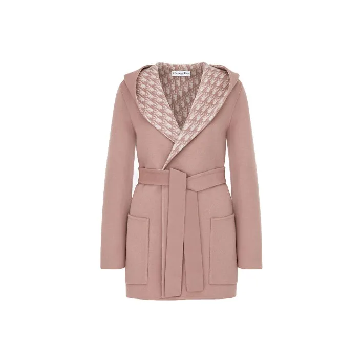 DIOR Quarterly New Products Cropped Coats Women's Pink-0