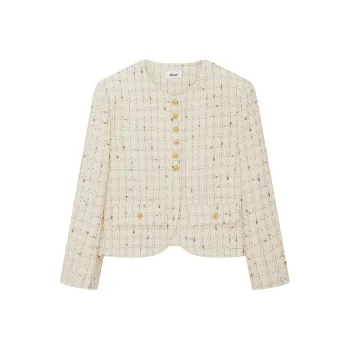 D'zzit Cropped Coats Women's Light Yellow