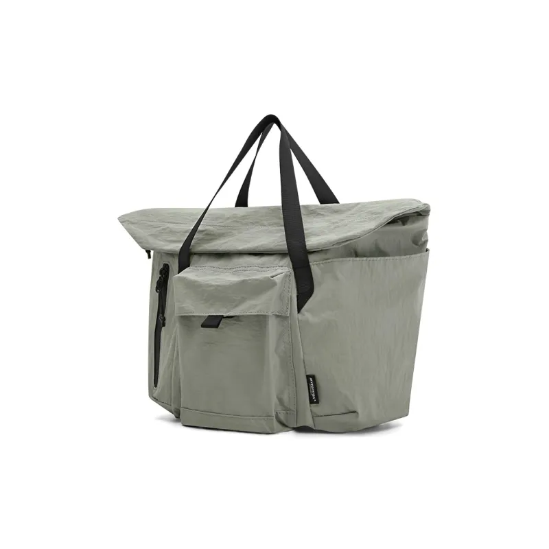 MYEDITION One Shoulder Handbag, Crossbody Bag, Messenger Bag Fabric Dark Gray/Gray Green Unisex-9