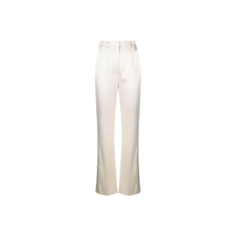 NANUSHKA Felina Side button Satin Pants-0