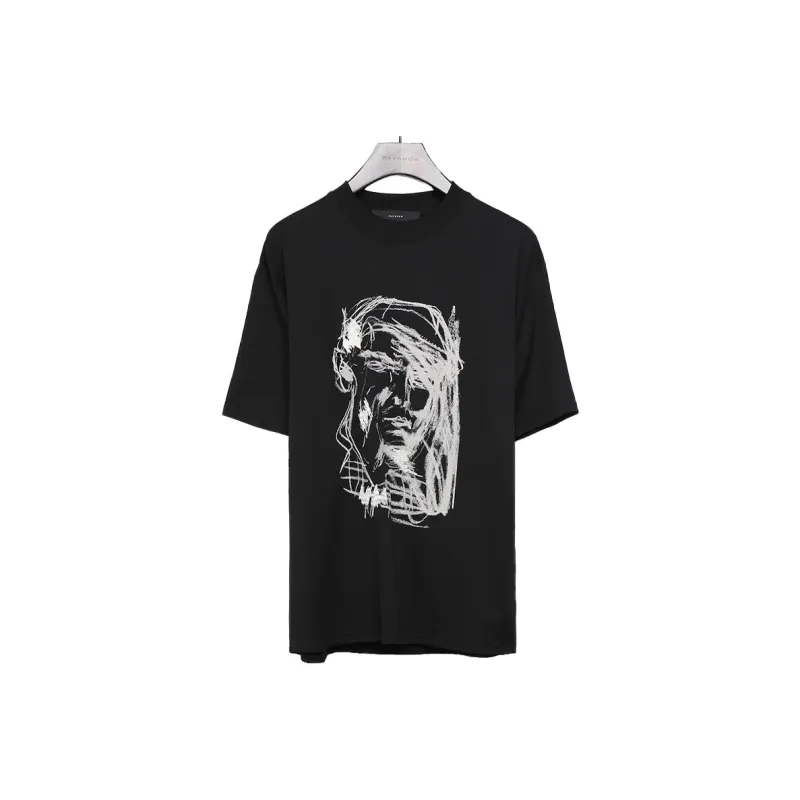 RAYSHOW T Shirts Men Black-0