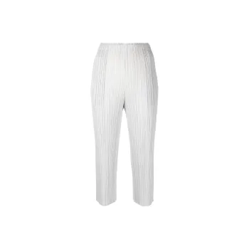 PLEATS PLEASE ISSEY MIYAKE Casual Pants Women's White