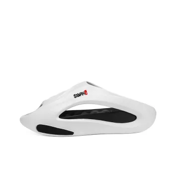 Binary EVA Quick Dry Slip Resistant Slide Slippers Unisex White Black