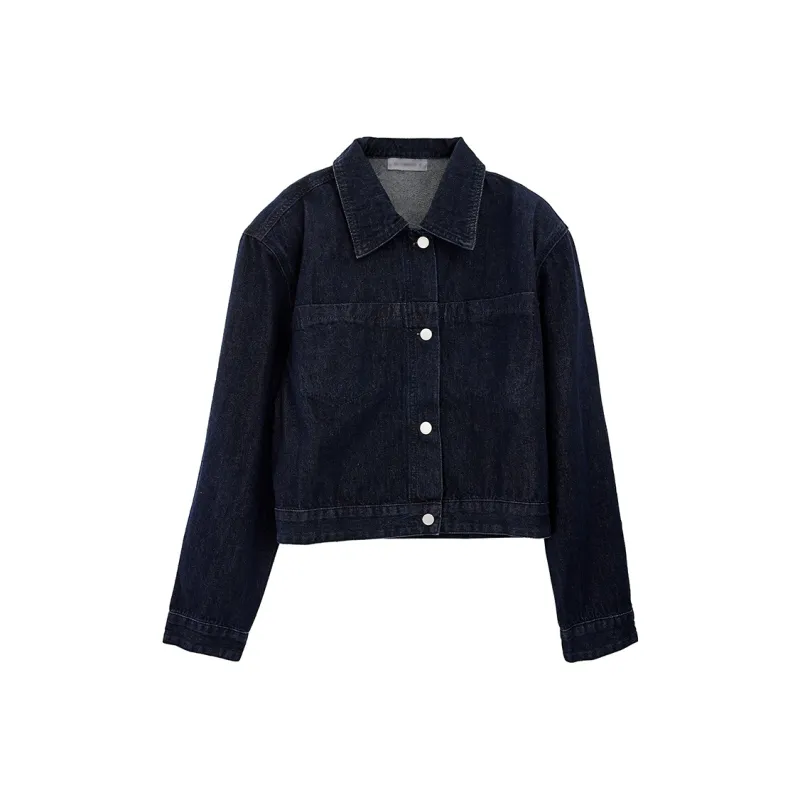 E.D.X Denim Jacket Women's Dark Blue-0