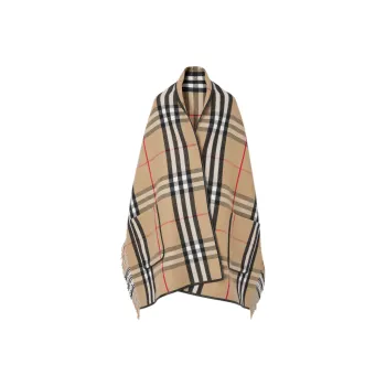 Burberry Women's Wool And Cashmere Mantel Coat Beige
