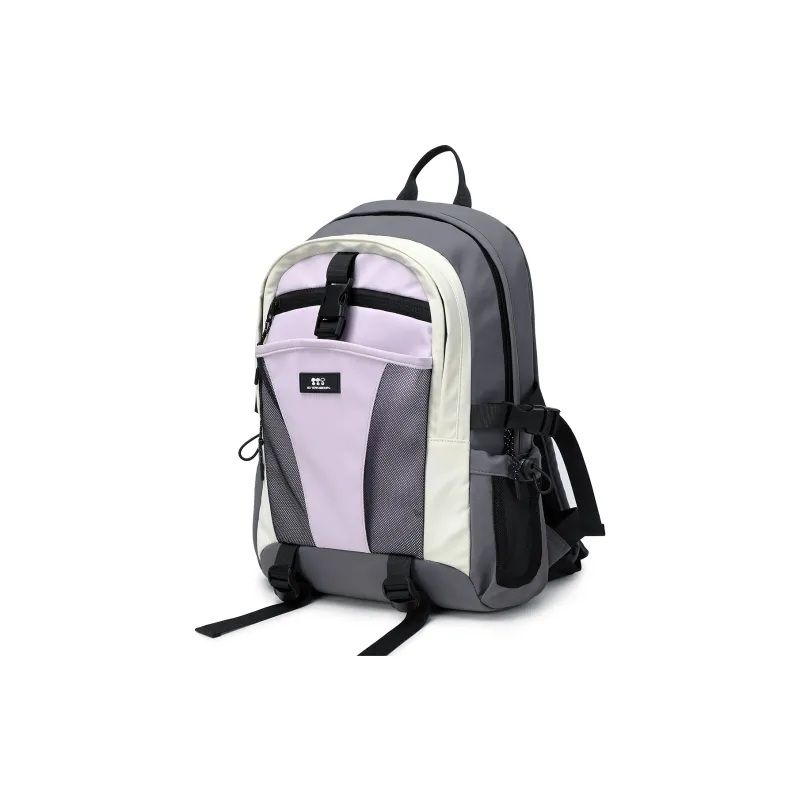 SNOOPY Polyester Backpack Large Size Unisex Pink/Sky Blue/Khaki/Purple-1