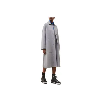 HERMES Coats Women's Gray