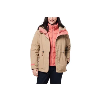 Columbia Waterproof And Windproof To Keep Warm Windbreaker Jacket Women's Dark Khaki