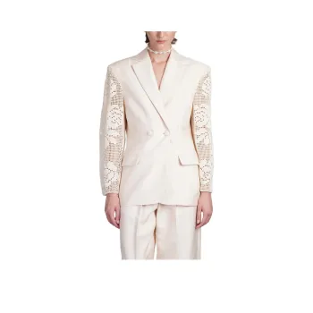 Magda Butrym Double Breasted Laced Blazer