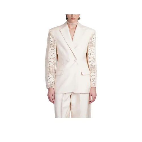 Magda Butrym Lace Crochet Hourglass Blazer