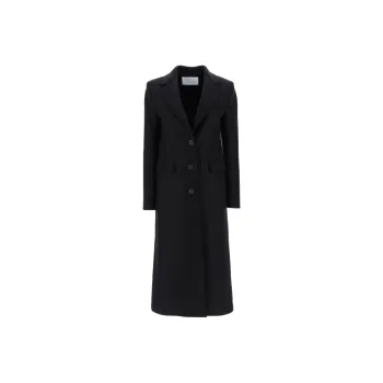 HARRIS WHARF LONDON Single-breasted Buttoned Wool Coat