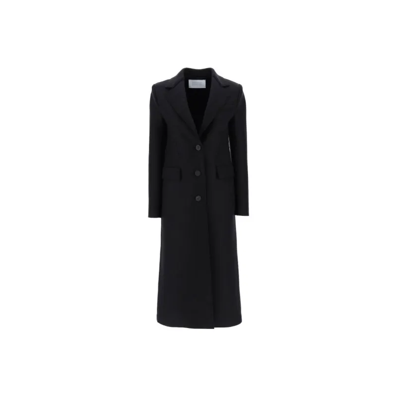 HARRIS WHARF LONDON Single-breasted Buttoned Wool Coat-0